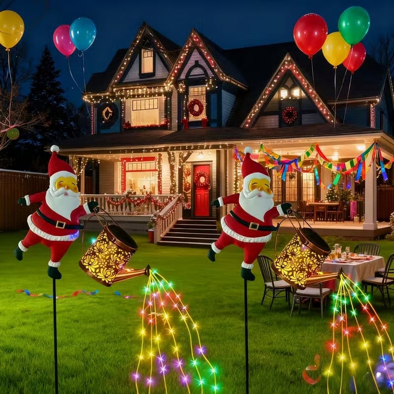 Lunoré® - Lumières de Arrosoir de Père Noël Solaires
