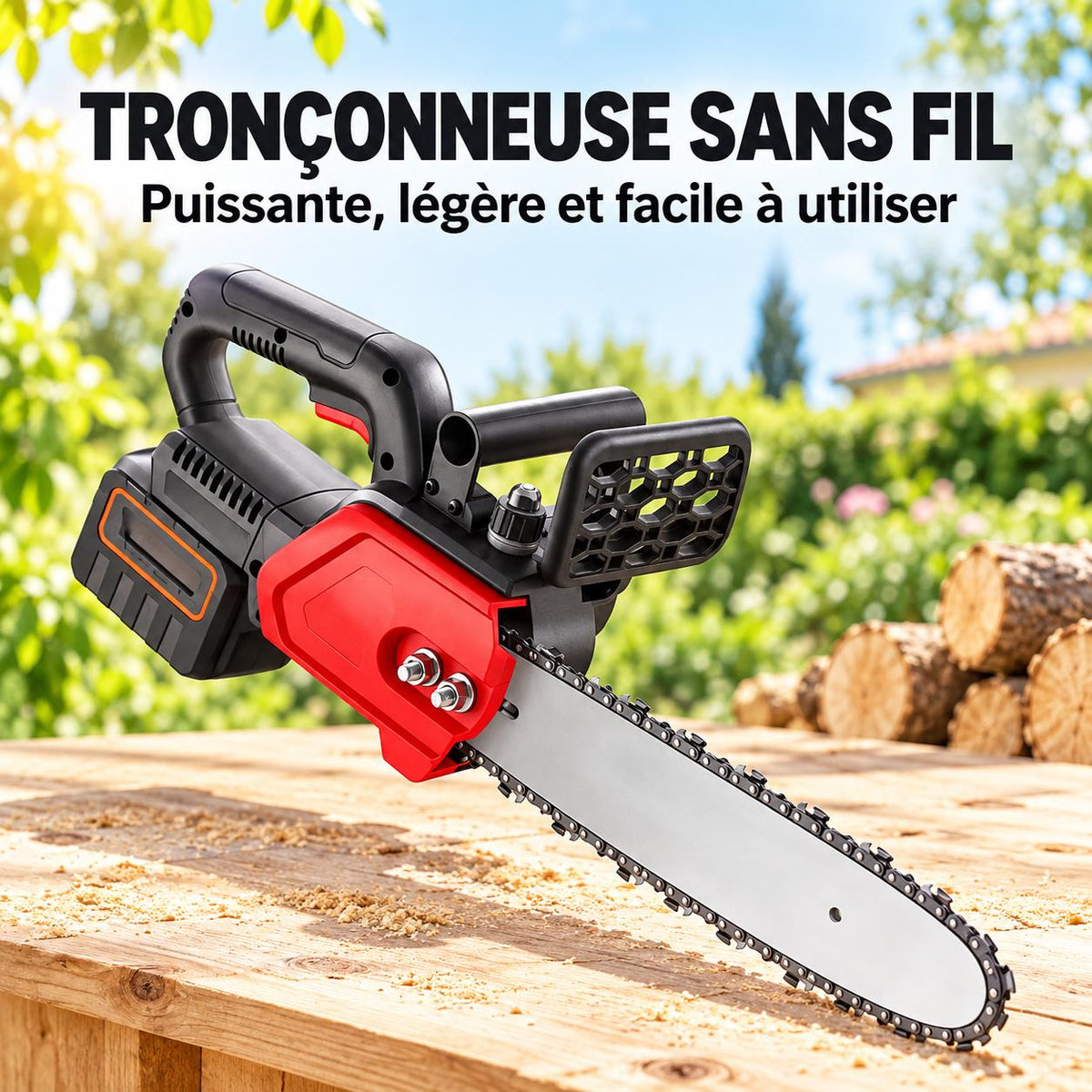 RazorLith® - Tronçonneuse haute puissance sans fil (batterie lithium)
